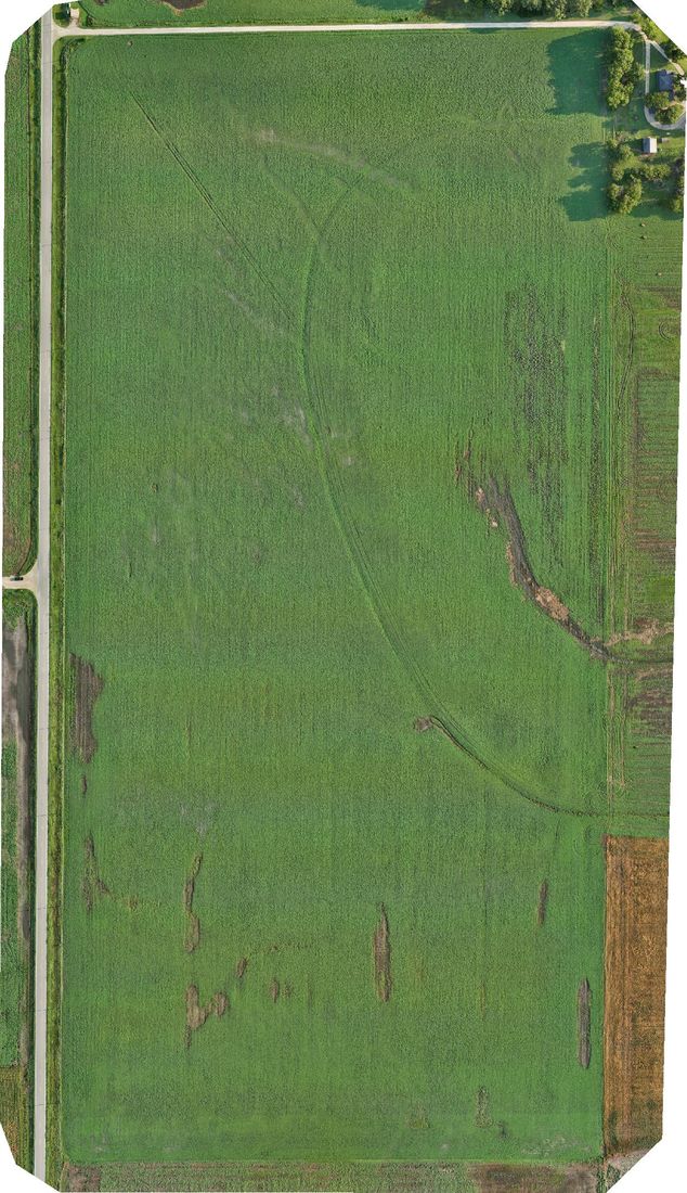 Aerial map of an alfalfa field near Abilene