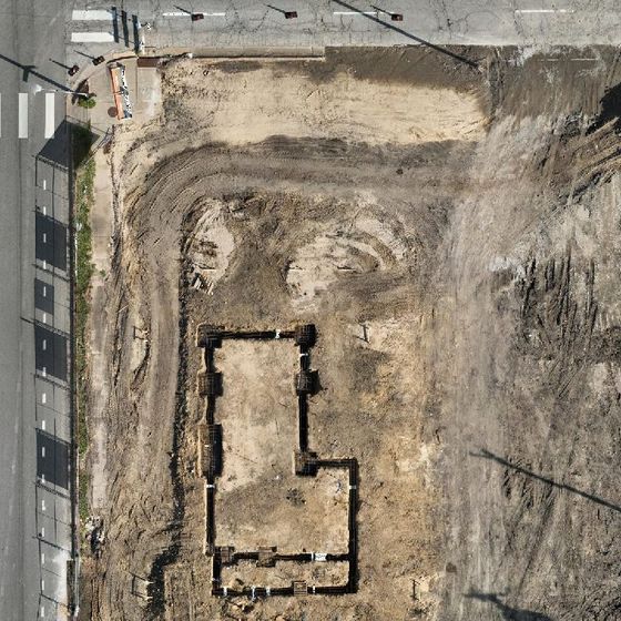 Construction site from above, Sep 18