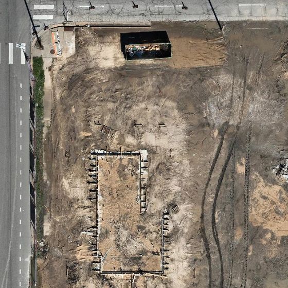 Construction site from above, Oct 2